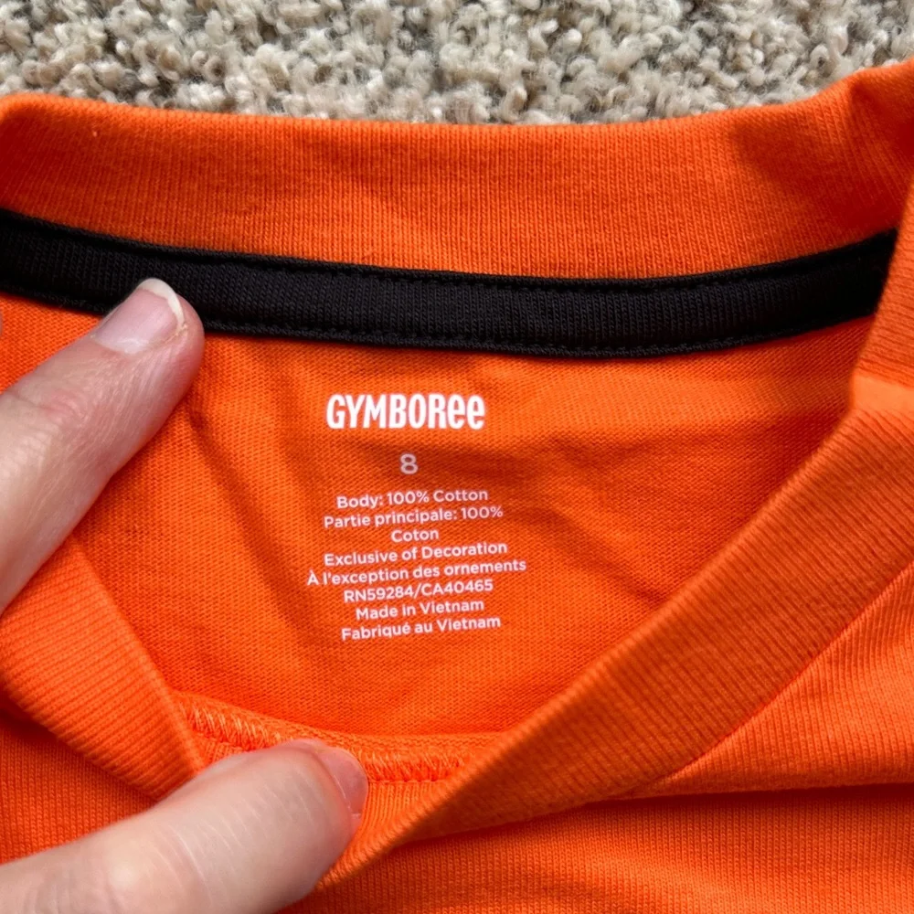 NWT Gymboree boys Orange sleeve Shirt with mummy raccoon and pumpkin size 8